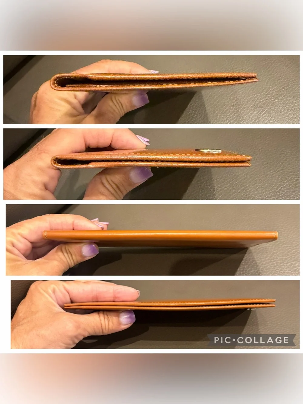 Gucci Vintage Tan Calfskin Leather Long Wallet/Cardholder with Metal G Accent